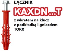 Kołek KAXDN...T z wkrętem na klucz/TORX