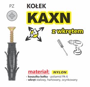 Kołek KAXN z wkrętem