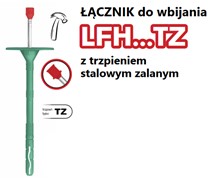 Kołek LFH...TZ wbijany trzpień stalowy zalany